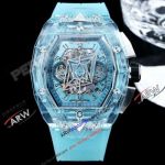 Replica Hublot Spirit of Big Bang Quartz Movement Blue Crystal Case Watch